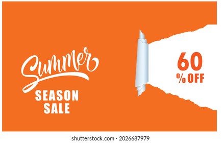 Venta de verano 60% de diseño vectorial