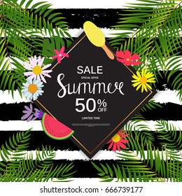 Summer Sale Abstract Background Vector Illustration EPS10