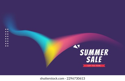 Summer Sale Abstract Banner liquid gradient Background. Fluid colour mix. vivid color blend. Modern Design Template For Your ad Banner, Poster, Cover, Web page, Brochure, and flyer. Vector