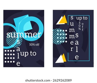 Summer Sale abstract banner template design. Speech bubble shape sale banner. Vector illustration. stock illustration