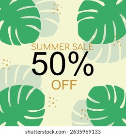 Summer sale. Advertising business card. Sales. Vector illustration EPS10