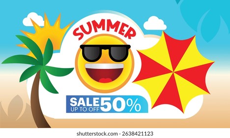 Summer sale Art design template  