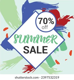 summer sale background 70 % off