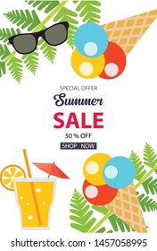summer sale background for business and shop