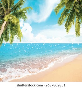 Summer Sale Background – Free Marketing Template - Editable Summer Background Scene – Download Free Vector - Free Download Kawaii Summer Background for Kids Design