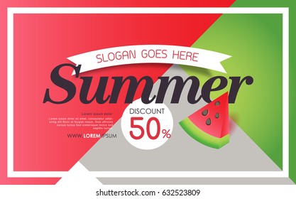 Summer sale background layout  banners. voucher discount. Vector illustration template.