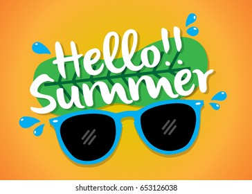 Summer sale background layout banners template. Discount voucher Vector illustration design.