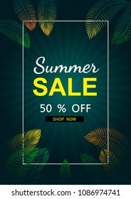 Summer sale background layout for banners.Vector illustration template.