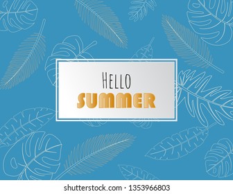 Summer sale background layout for poster, flyer, brochure, banners. Creative vector illustration paper cut style template.