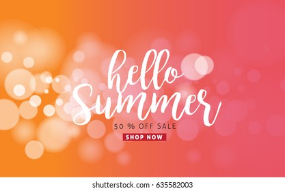 Summer sale background layout.voucher discount.Vector illustration template.