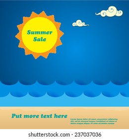 Summer sale background and poster - Vector format