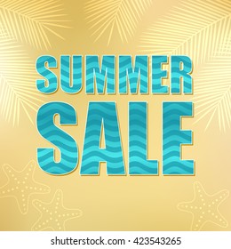 Summer sale background. Sale. Poster. Vector illustration.