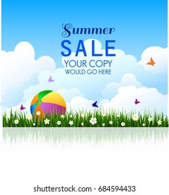 Summer sale background template