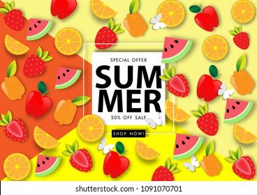 Summer Sale Background Vector