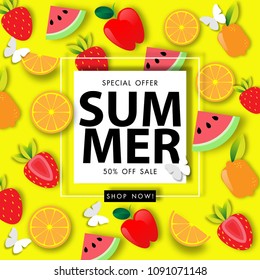 Summer Sale Background Vector