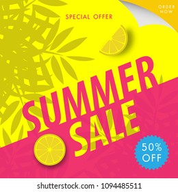 Summer Sale Background Vector