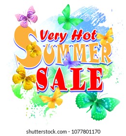 summer sale background, vector illustration clip-art