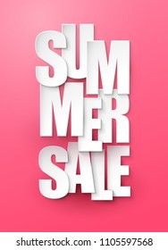 Summer sale background. Vector illustration.