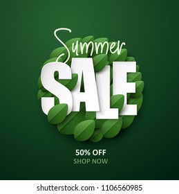 Summer sale background. Vector illustration.