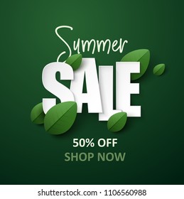 Summer sale background. Vector illustration.