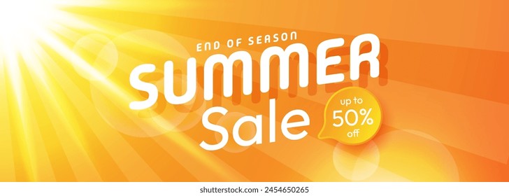 Summer Sale background. Vector illustration of a shining summer background.