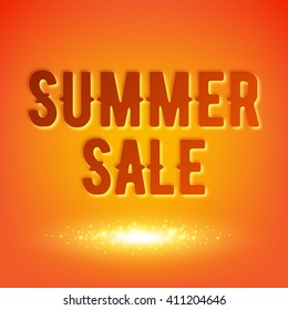 Summer sale background vector illustration. Advertising poster flyer banner cover design.