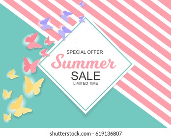 Summer Sale Background Vector Illustration EPS10
