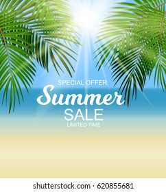 Summer Sale Background Vector Illustration EPS10