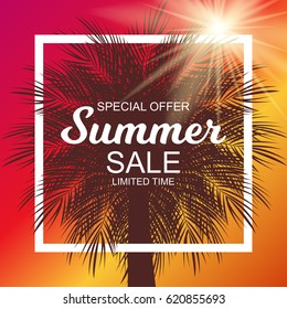 Summer Sale Background Vector Illustration EPS10