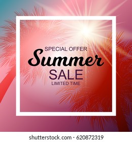 Summer Sale Background Vector Illustration EPS10