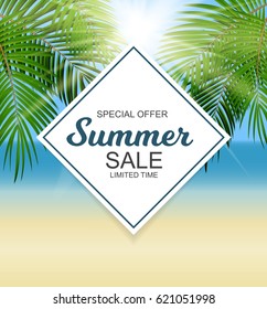 Summer Sale Background Vector Illustration EPS10