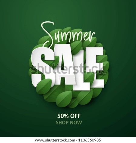 Summer sale background. Vector illustration.