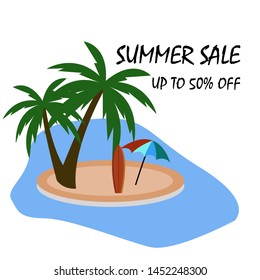 summer sale background vector image