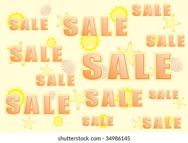 Summer sale background vector template
