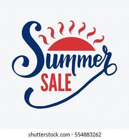 Summer sale badge vector.