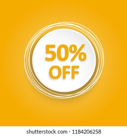 Summer sale banner 50% vector illustration