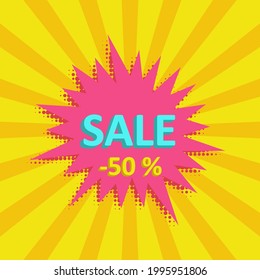Summer sale banner. Abstract vector background. Sale banner template design