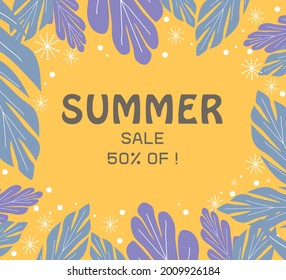 summer sale banner background. Elegant color magic flower design, beautiful. Vector concepts are available for your business promotion design material.