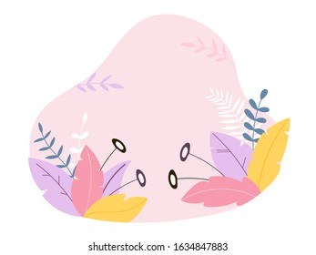 Summer sale banner background vector. Abstract fluid organic shape with tropical leaves and floral decoration. Exotic tropical leaf design for sale banner, flyer, invitation and website.