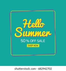 Summer Sale banner , bright design. Vector eps 10 format