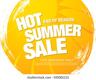 Summer sale banner. Bright template banner