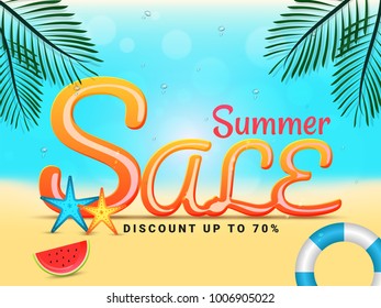 Summer Sale Banner Design.