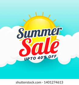 summer sale banner design background