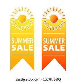 summer sale banner design, stock vector illustration