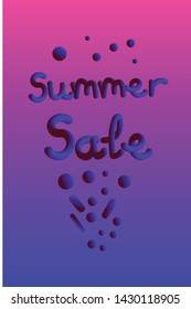 Summer sale banner design template with vivid gradient colors.Vector design.