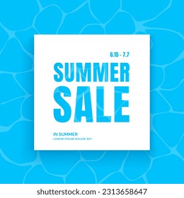 Summer sale banner design template. Vector illustration