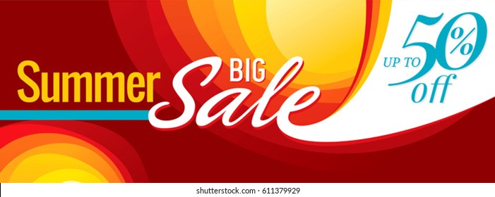 Summer Sale banner design template for promotion