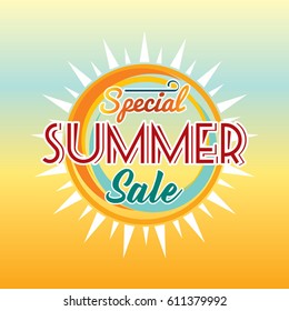 Summer Sale banner design template for promotion
