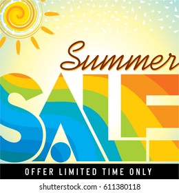 Summer Sale banner design template for promotion