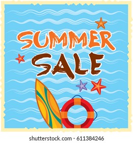 Summer Sale banner design template for promotion